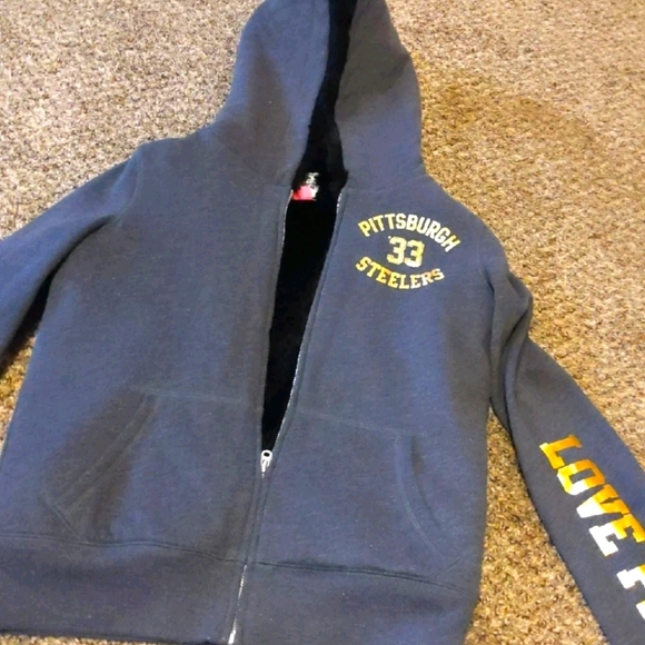 VS BLING FUR LINED STEELERS ZIP UP RARE - Picture 1 of 3